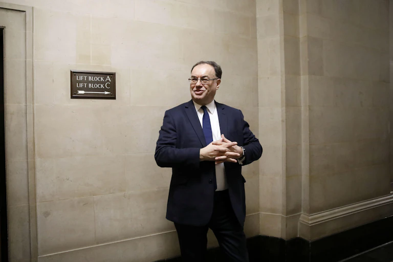 Andrew Bailey looking embattled