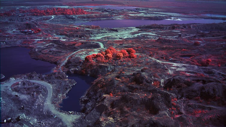 A destroyed landscape