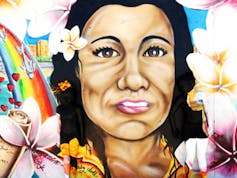 Chloe Byron mural Frangipani Girl