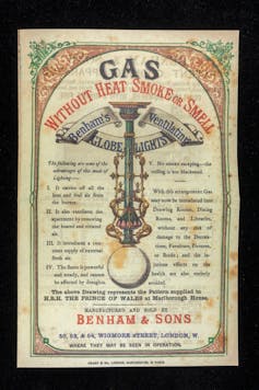 Old advert for 'gas without heat, smoke or smell'