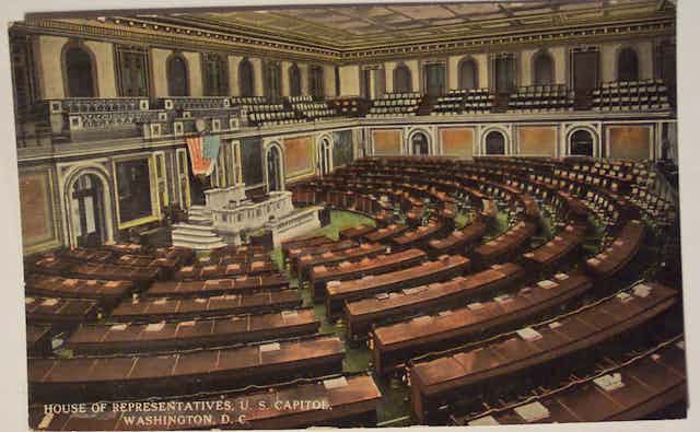 A view of the U.S. House of Representatives meeting chamber