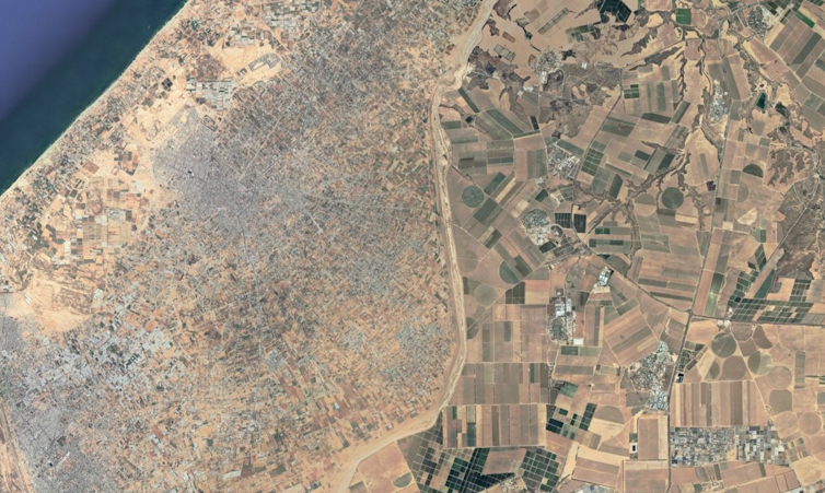 Satellite image of landscape