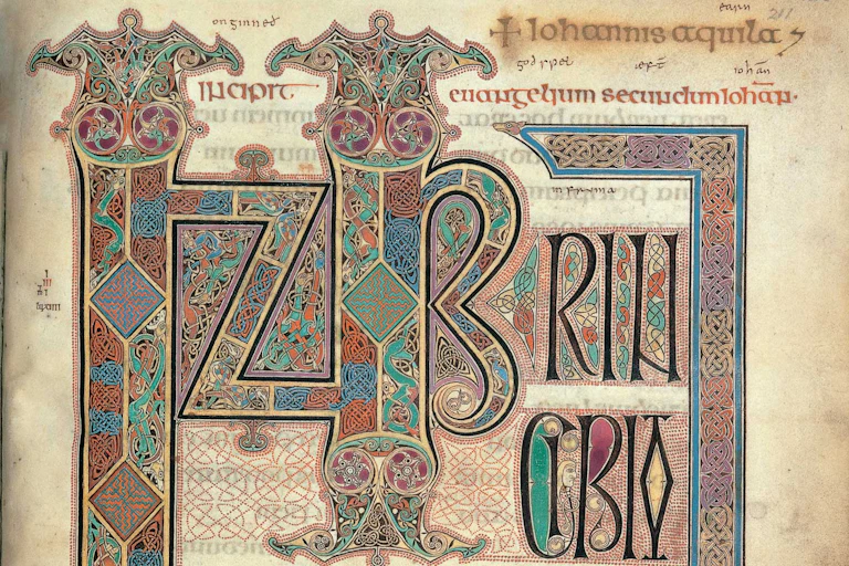 A detail from an illuminated manuscript.
