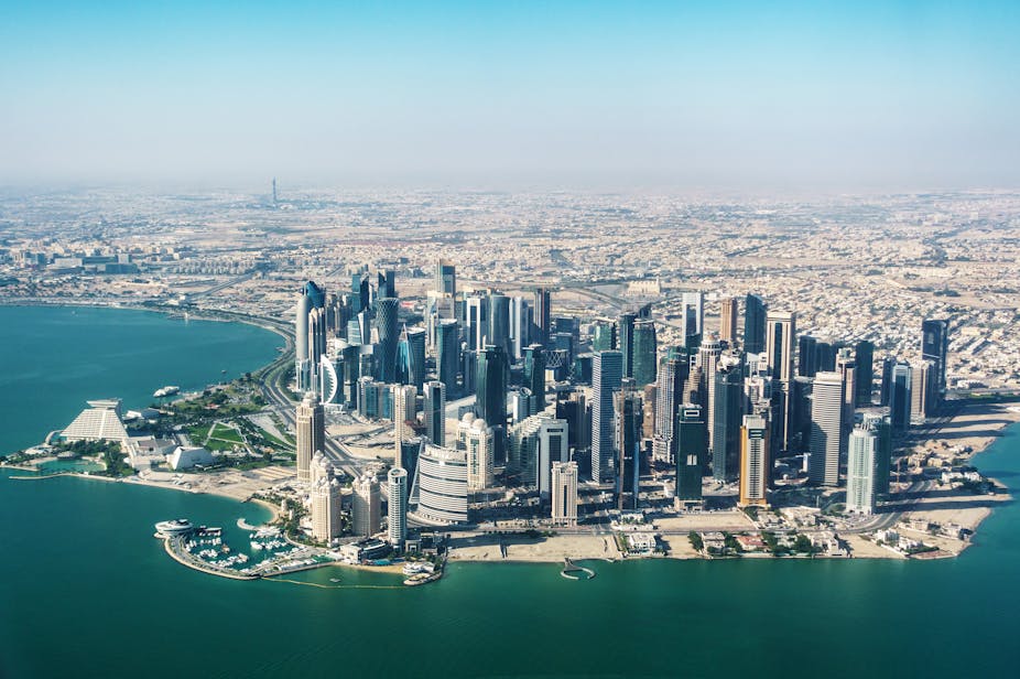 Vue aérienne de Doha