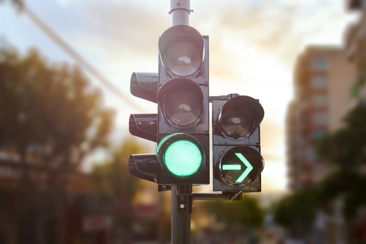Green traffic light.