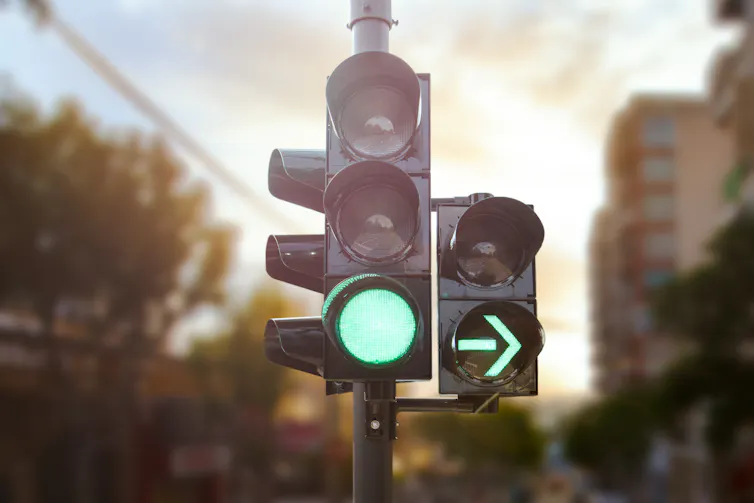 Green traffic light.