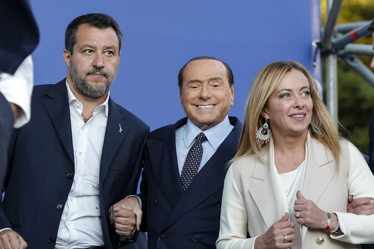 Matteo Salvini, Silvio Berlusconi and Giorgia Meloni.