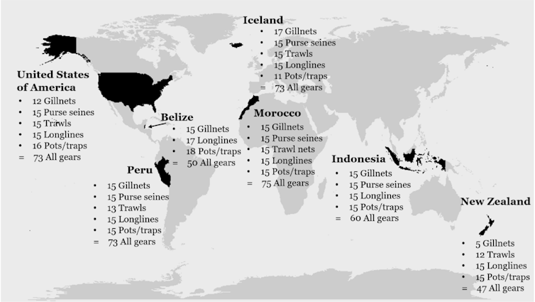 Every year, 740,000km of fishing line and 14 billion hooks are lost at sea