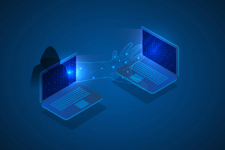 Illustration d'une cyberattaque.