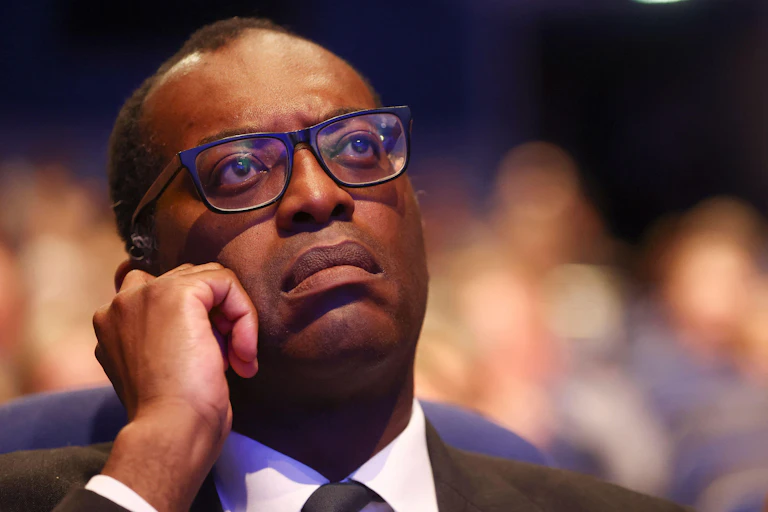 Kwasi Kwarteng in close up.