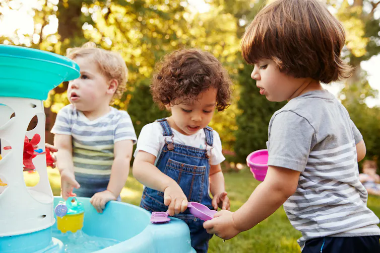 Toddlers playing together