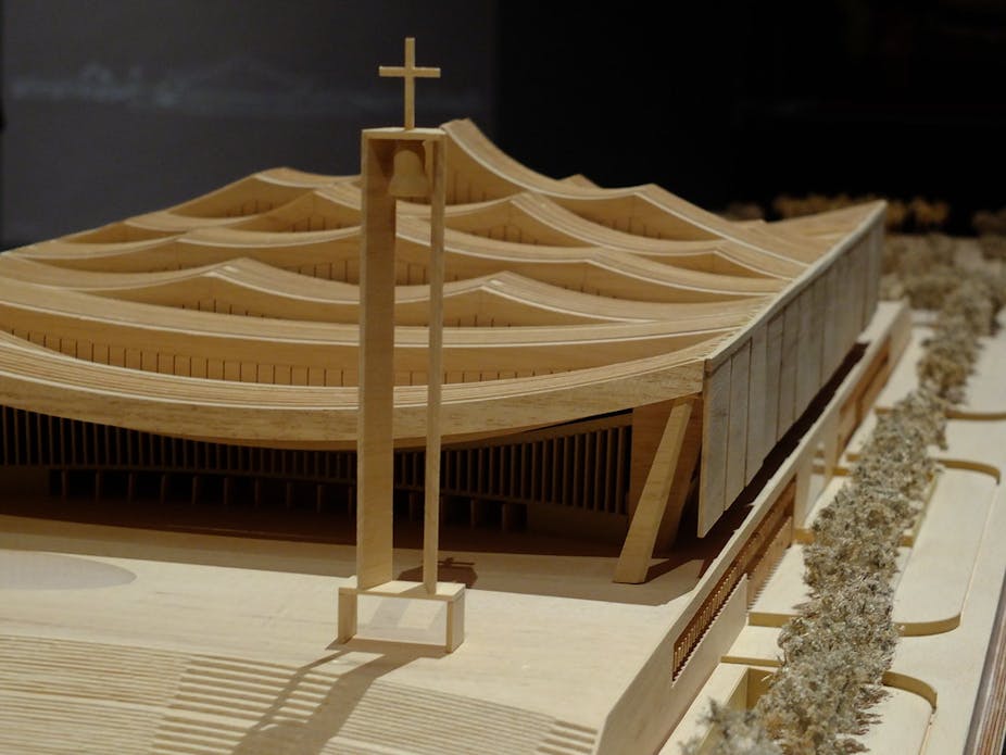 A mock up of Ghana's planned national cathedral