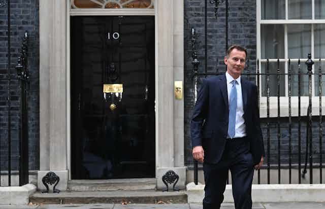 Jeremy Hunt in front of 10 Downing Street.