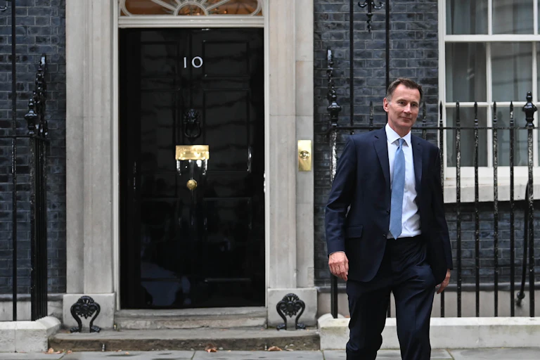 Jeremy Hunt in front of 10 Downing Street.