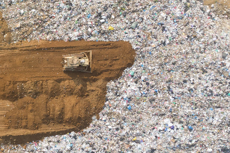 landfill from above