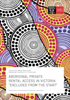Cover of report Aboriginal Private rental access in Victoria: 'excluded from the start'