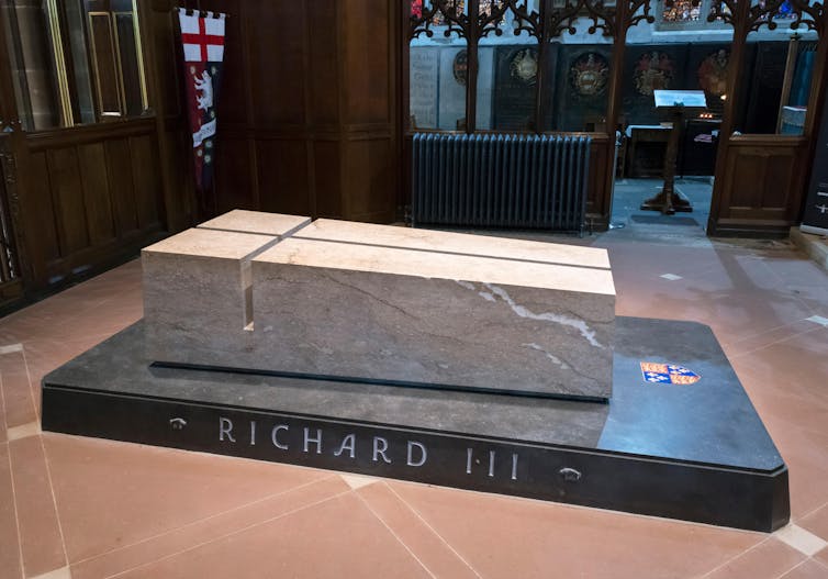 The tomb of Richard III in Leicester Cathedral.