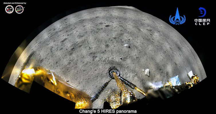 Vue du sol lunaire