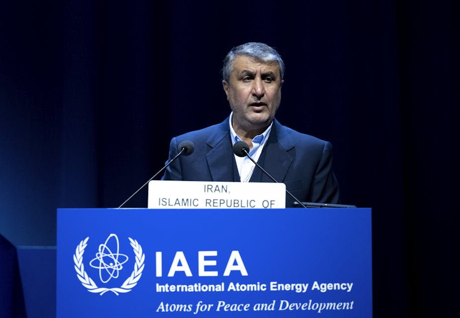 Mohammad Eslami à la tribune de l'AIEA