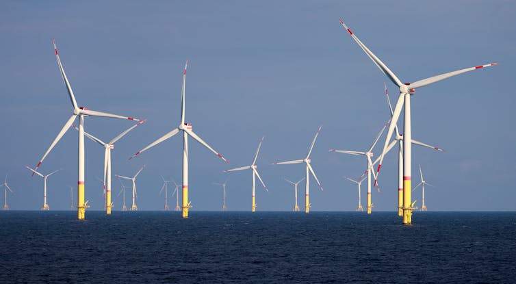 wind turbines in ocean