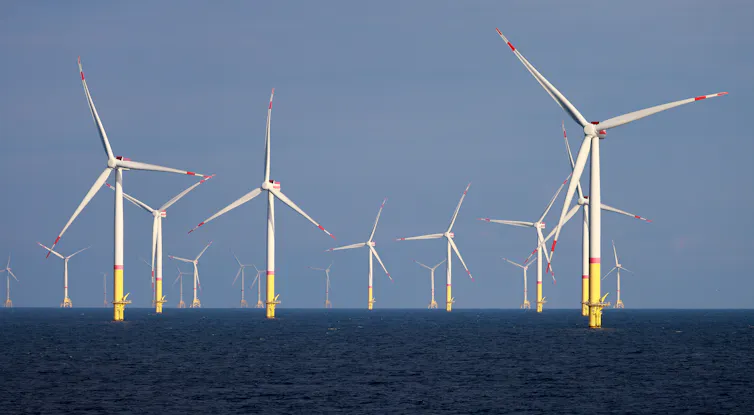 wind turbines in ocean