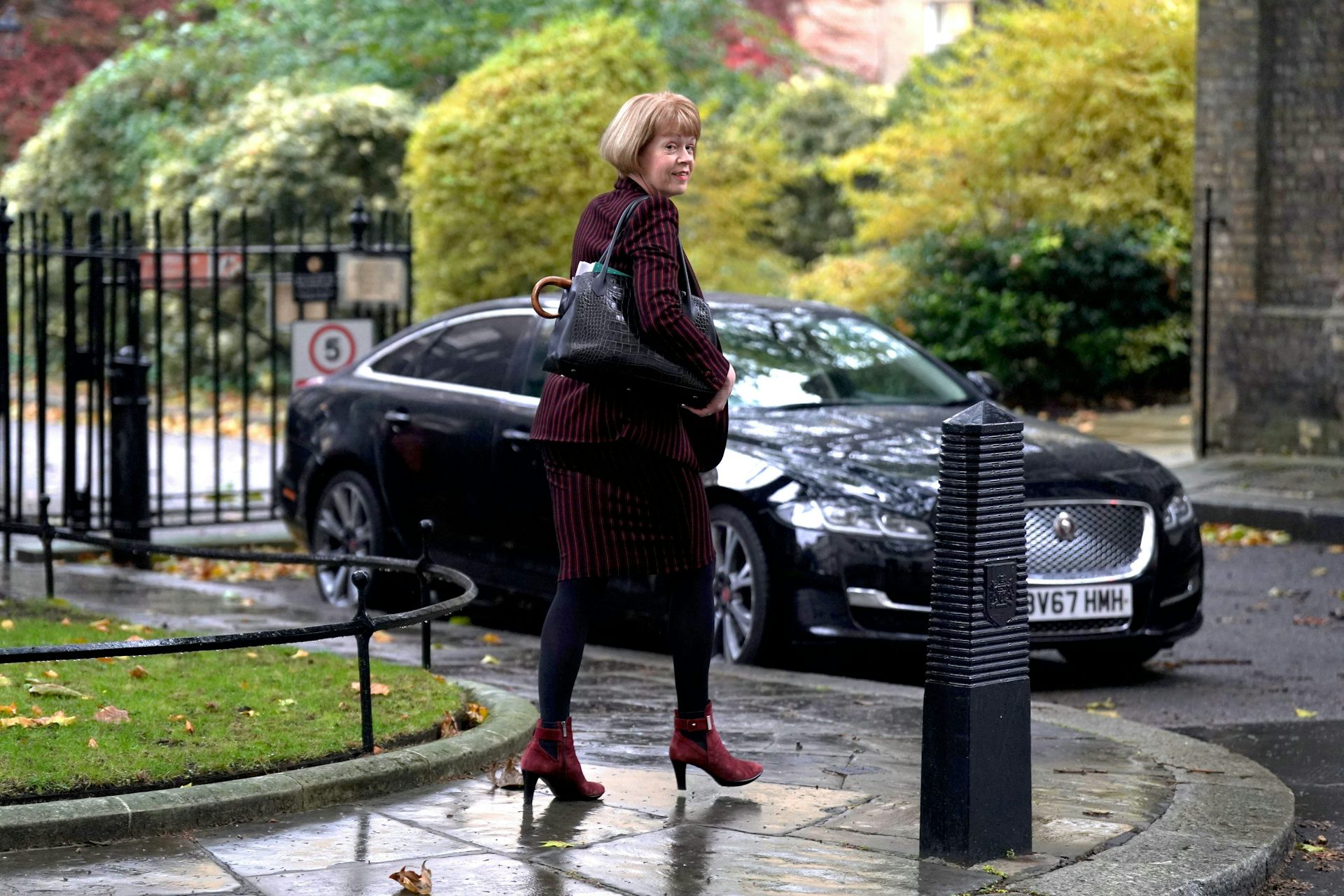 Chief whip Wendy Morton walking down Downing Street.