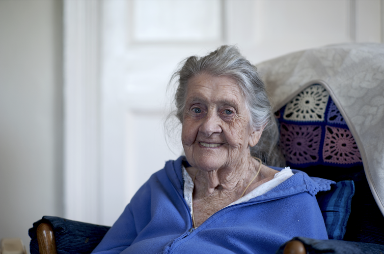 Older woman smiling