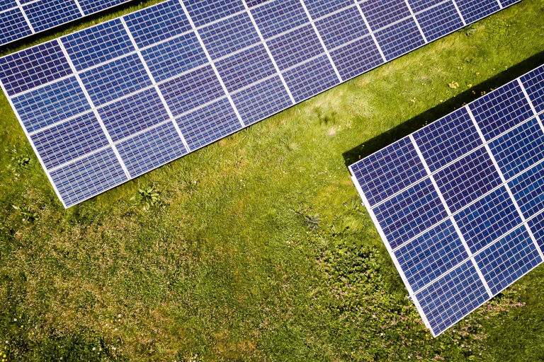 solar panels from above