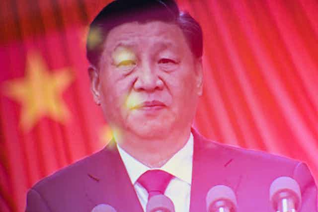 President Xi Jinping addressing the Communist Party Congress on October 16. 