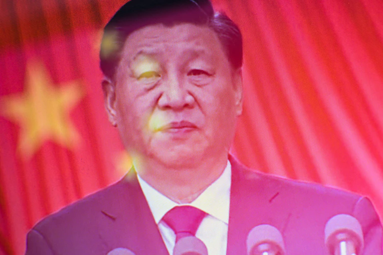 President Xi Jinping addressing the Communist Party Congress on October 16.