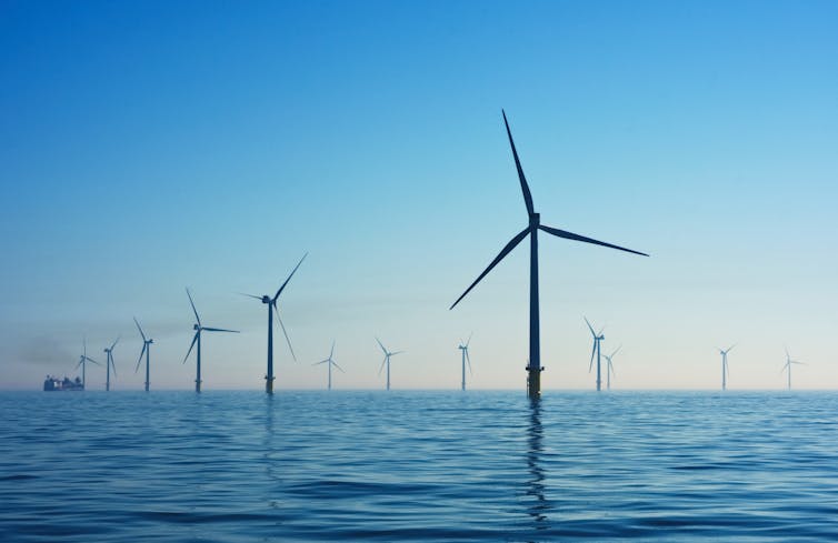 wind turbines sea