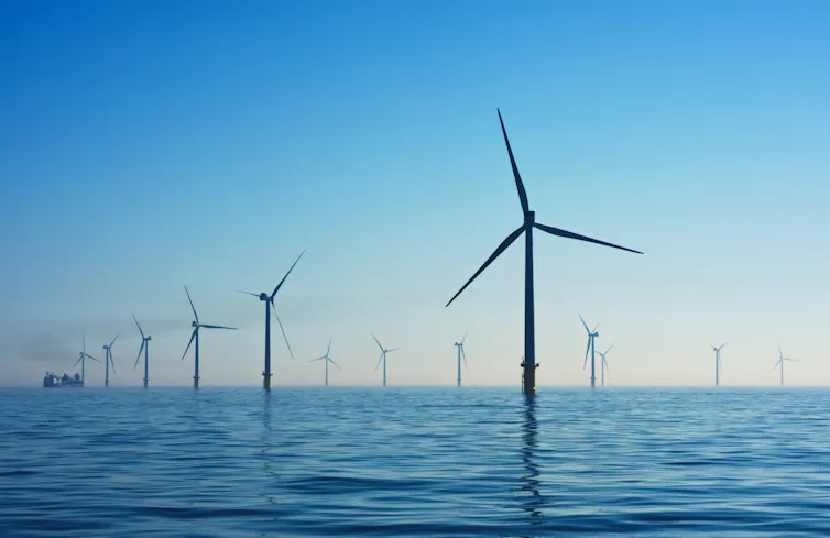 wind turbines sea