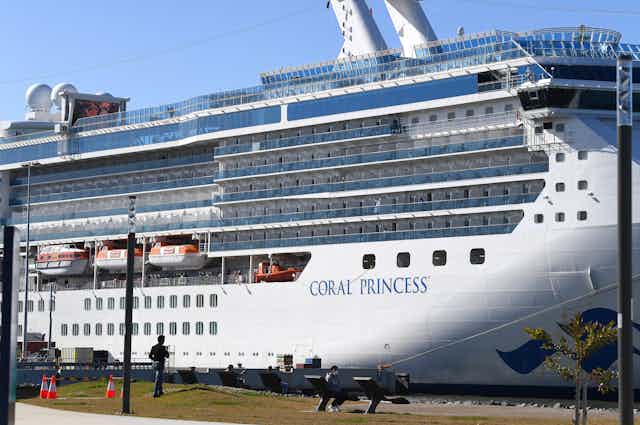 Coral Princess docked in Brisbane, earlier in 2022