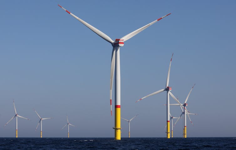 An overseas example of an offshore wind farm