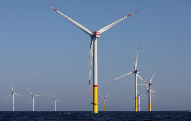 An overseas example of an offshore wind farm