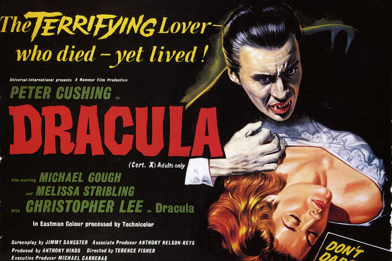 A Hammer Horror film poster of Dracula.