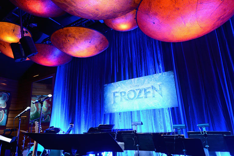 A stage set for the movie Frozen