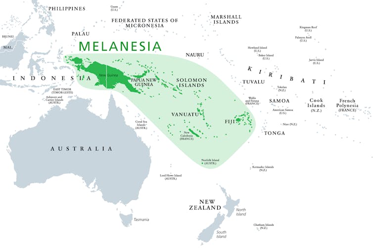 Map of Pacific islands