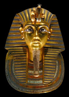 An ancient Egyptian funerary mask