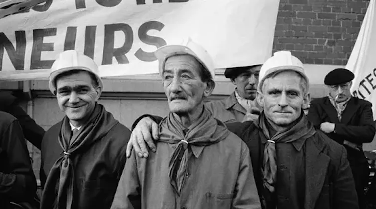 Manifestation de mineurs à Lens en 1963