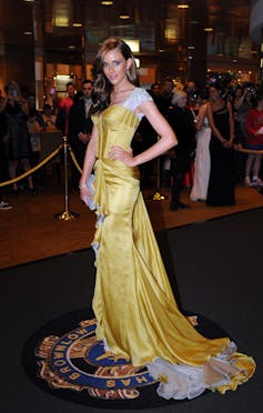 Rebecca Judd at the 2011 Brownlow Medal ceremony, just two months after giving birth.