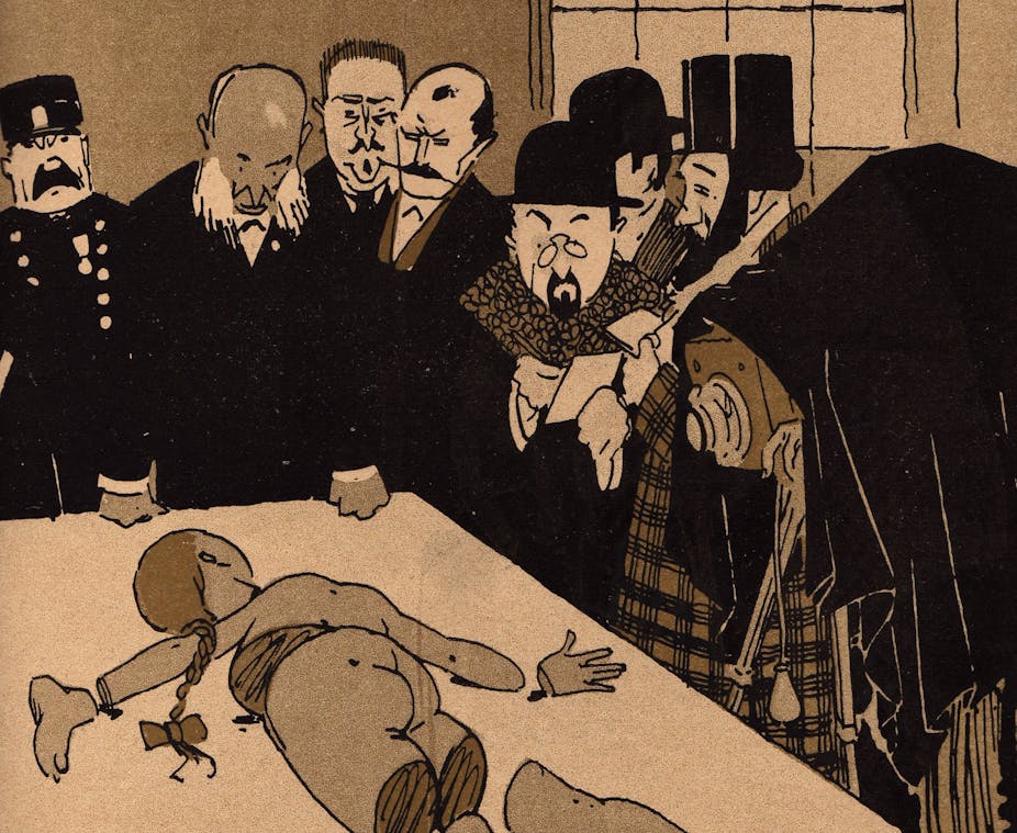 Illustration issue de la revue l'Assiette au beurre, 1907, collection Frédéric Chauvaud.