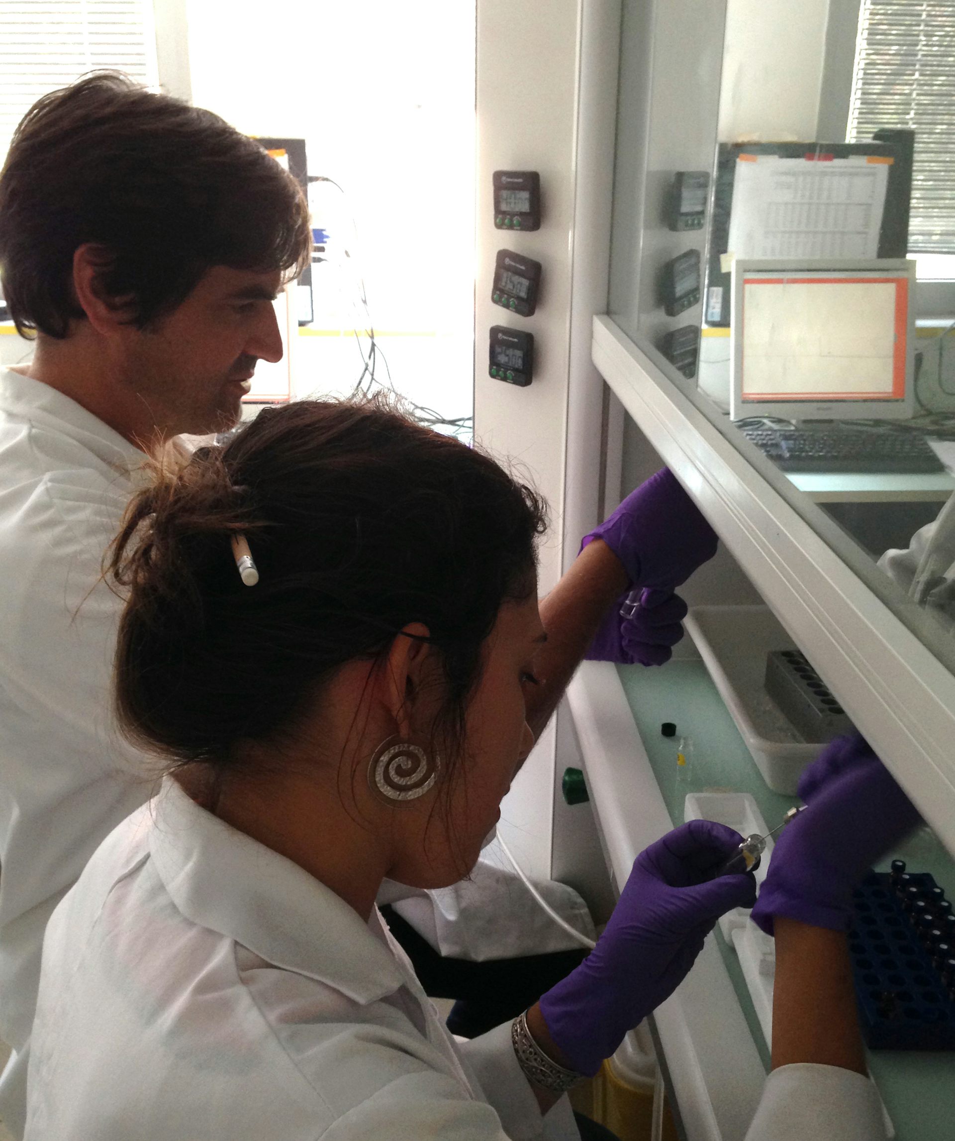 Scientifiques effectuant des tâches de suivi en laboratoire