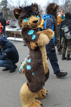 A person wearing a furry costume.