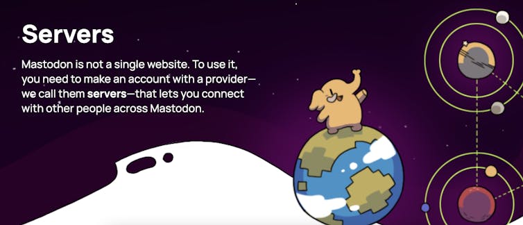 Mastodon is not a website.  To use it, you need to create an account with a provider that allows you to communicate with other people in Mastodon - we call them servers.