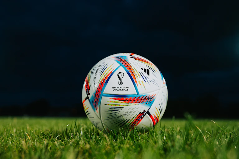 Football on pitch.