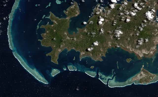Mayotte's surrounding coral reef