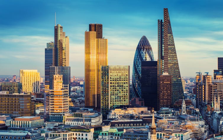 London skyline.