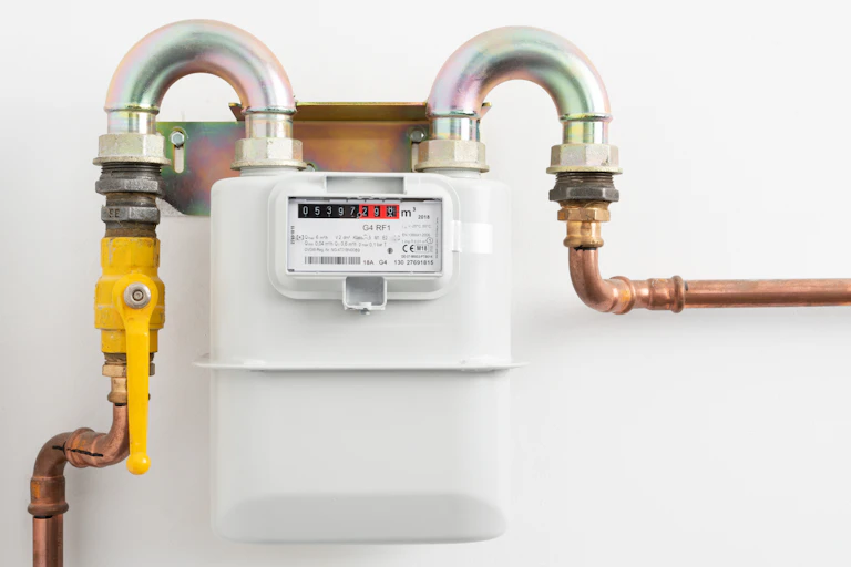 un contador doméstico de consumo de gas