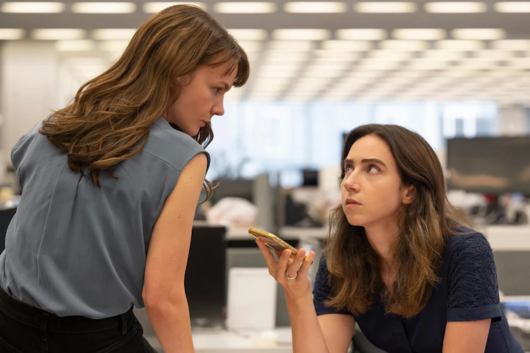 Two women on a phone